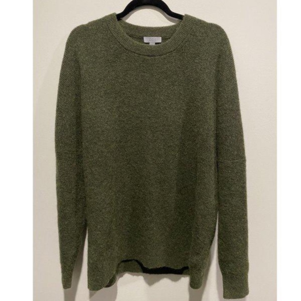 COS Army Green Khaki Wool Crew Neck Sweater